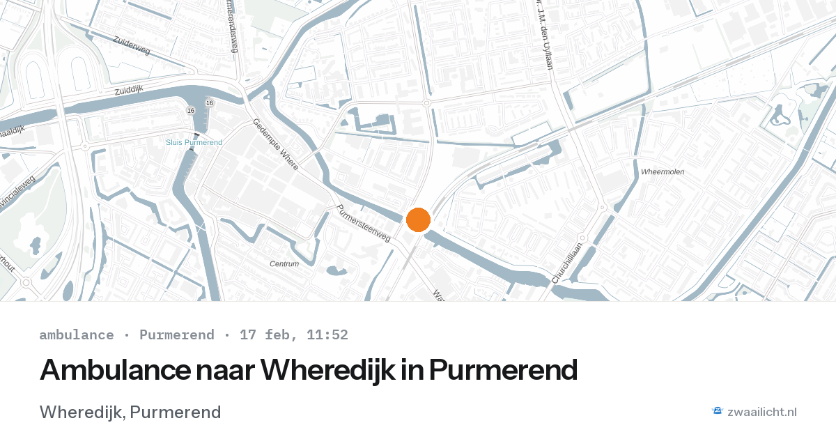 Ambulance naar Wheredijk in Purmerend — 17 feb 2026