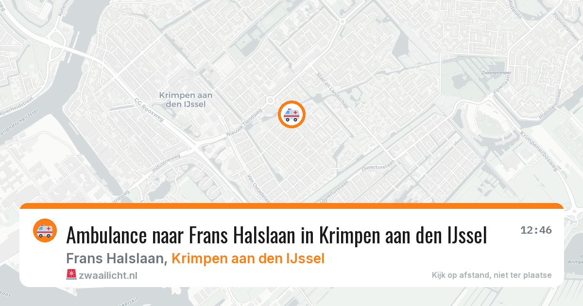 Ambulance naar Frans Halslaan in Krimpen aan den IJssel — 4 jul 2026
