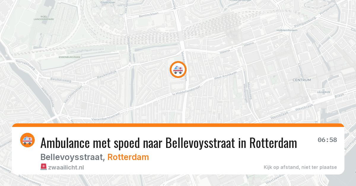 Ambulance met spoed naar Bellevoysstraat in Rotterdam — 29 jan 2026