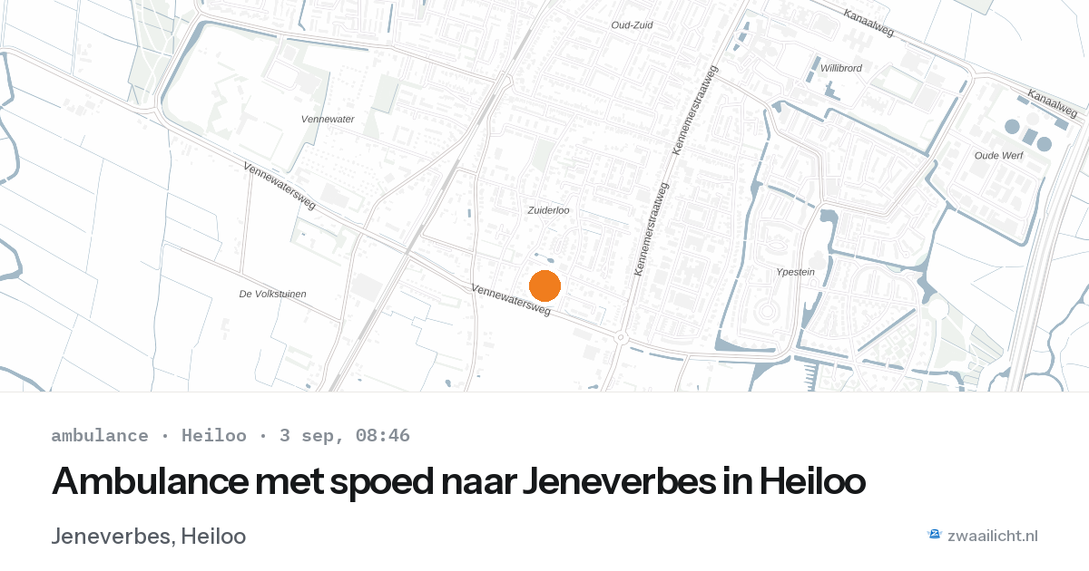 Ambulance met spoed naar Jeneverbes in Heiloo — 3 sep 2026