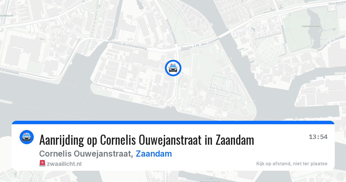 Aanrijding op Cornelis Ouwejanstraat in Zaandam — 11 aug 2026