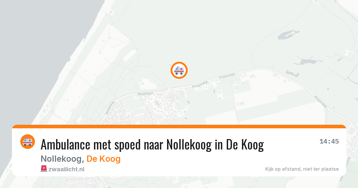 Ambulance met spoed naar Nollekoog in De Koog — 15 jun 2026
