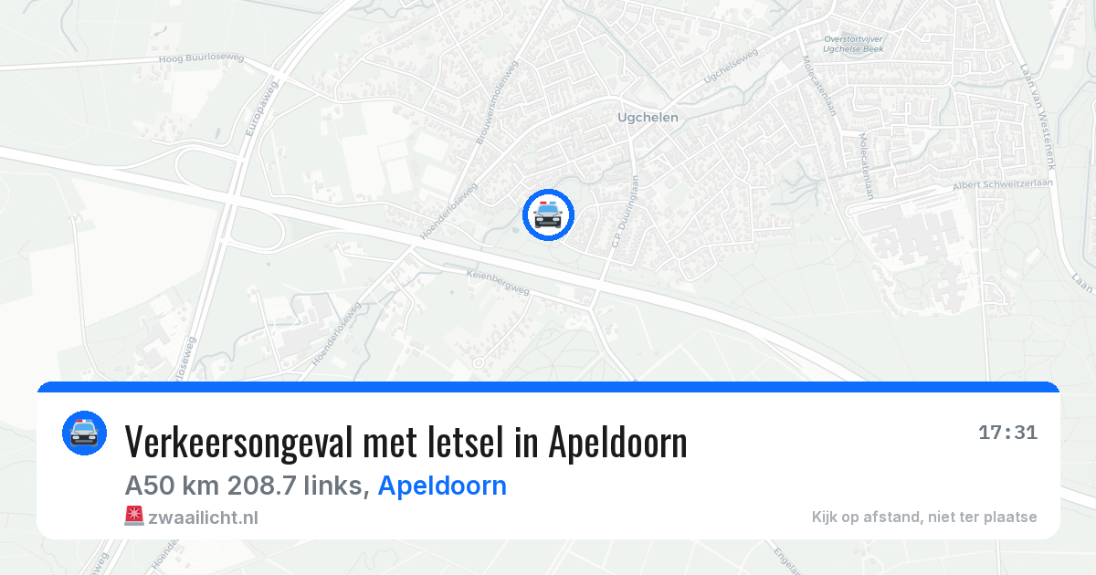 Verkeersongeval met letsel in Apeldoorn — 29 apr 2026