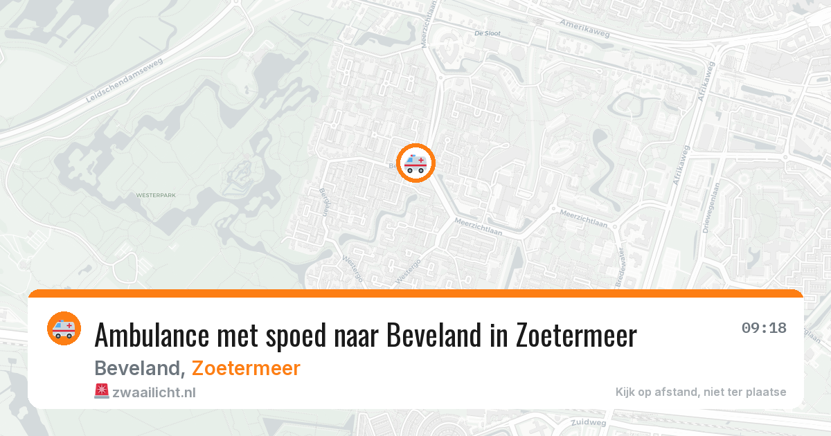 Ambulance met spoed naar Beveland in Zoetermeer — 14 jun 2026