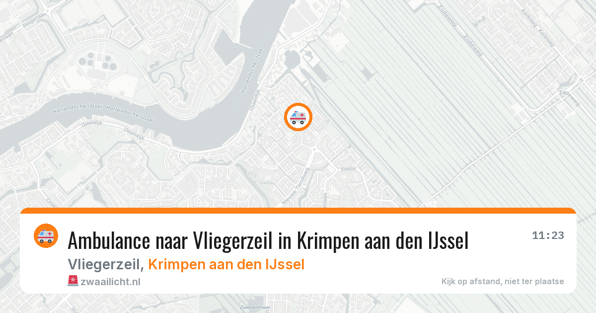 Ambulance naar Vliegerzeil in Krimpen aan den IJssel — 24 jul 2026