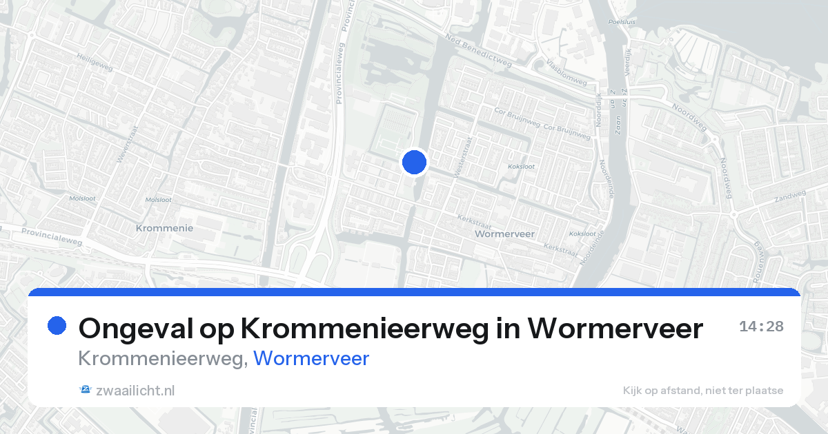 Ongeval op Krommenieerweg in Wormerveer — 18 aug 2026