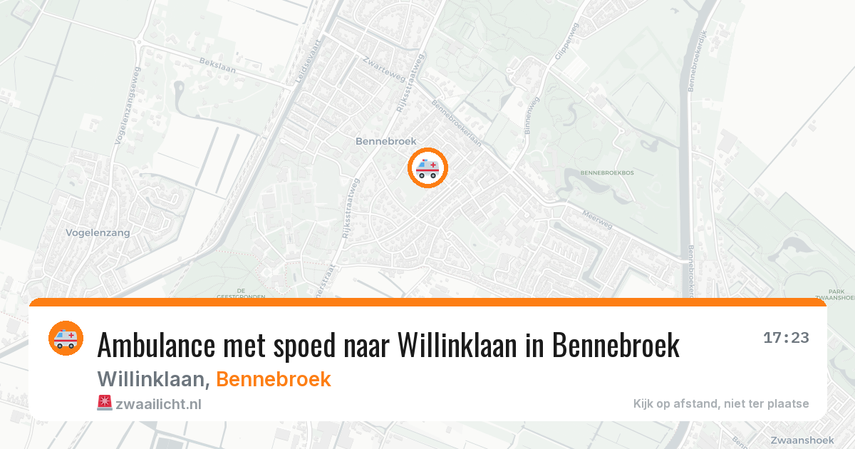 Ambulance met spoed naar Willinklaan in Bennebroek — 29 jan 2026