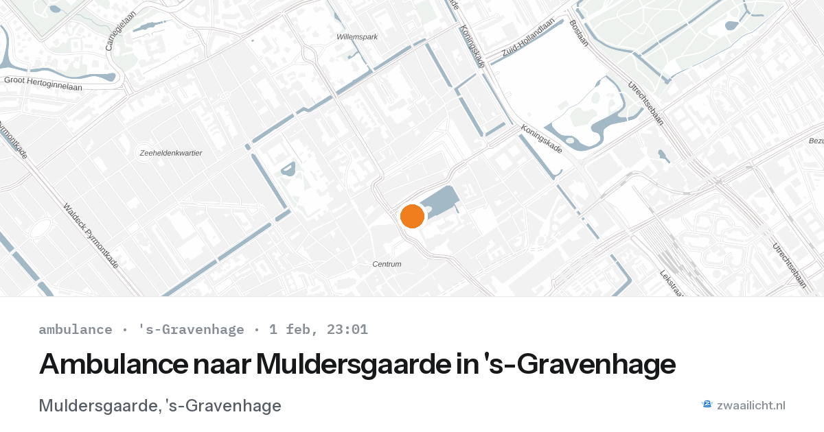 Ambulance naar Muldersgaarde in 's-Gravenhage — 1 feb 2026