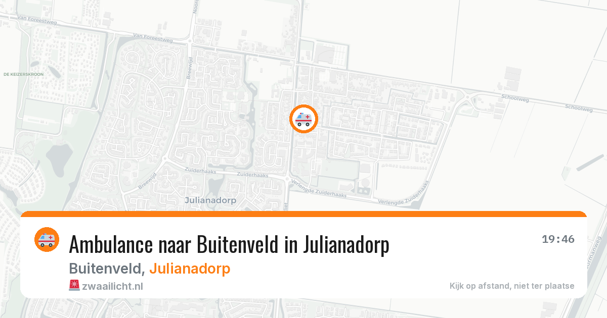 Ambulance naar Buitenveld in Julianadorp — 8 jun 2026