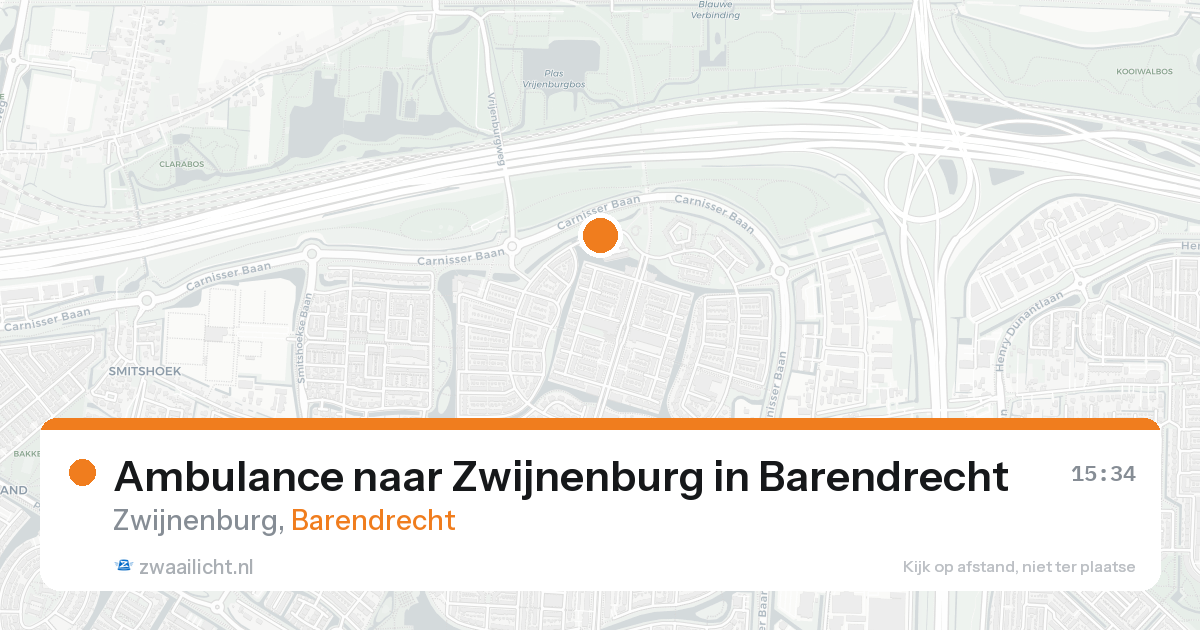 Ambulance naar Zwijnenburg in Barendrecht — 23 aug 2026