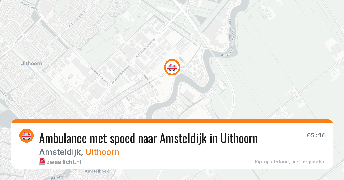 Ambulance met spoed naar Amsteldijk in Uithoorn — 15 aug 2026