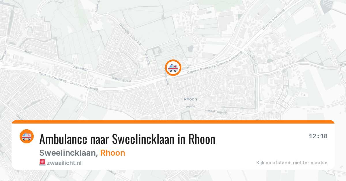 Ambulance naar Sweelincklaan in Rhoon — 26 jul 2026