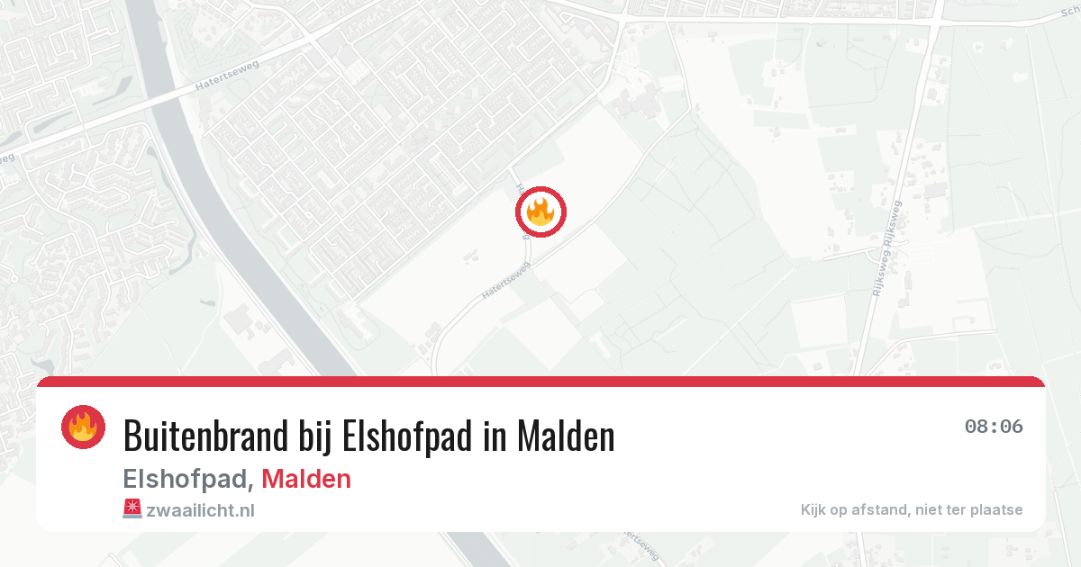 Buitenbrand bij Elshofpad in Malden — 2 aug 2026