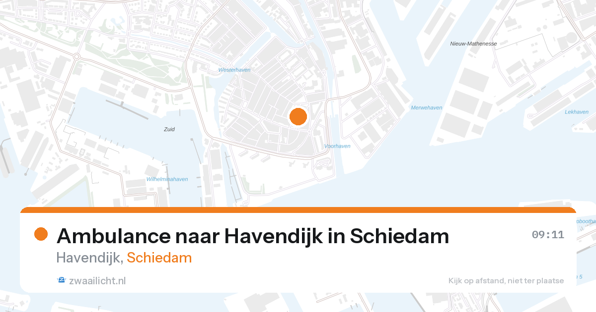 Ambulance naar Havendijk in Schiedam — 17 jul 2026