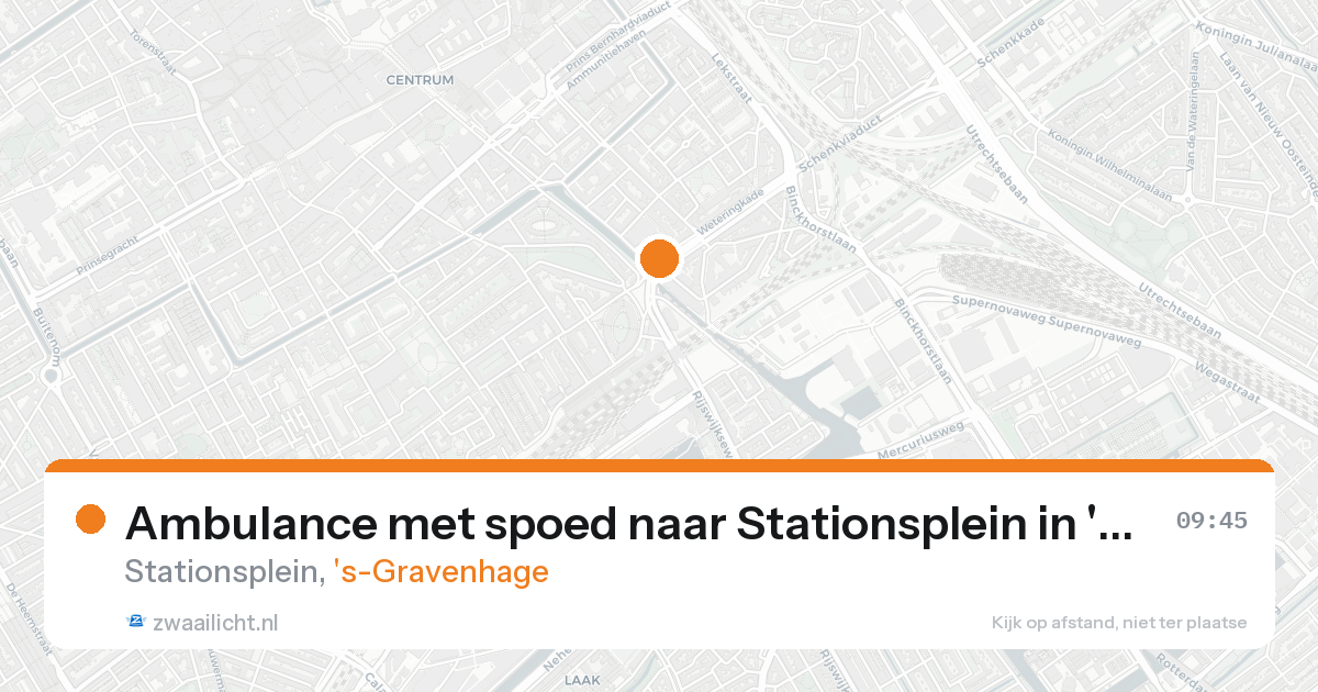Ambulance met spoed naar Stationsplein in 's-Gravenhage — 31 jan 2026