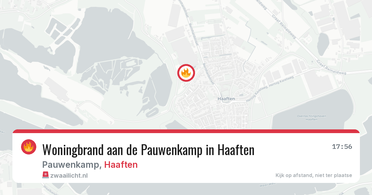 Woningbrand aan de Pauwenkamp in Haaften — 9 jun 2026