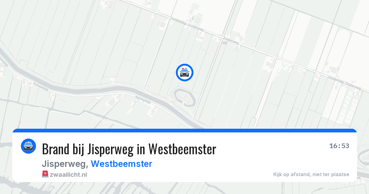 Brand bij Jisperweg in Westbeemster — 13 mrt 2026