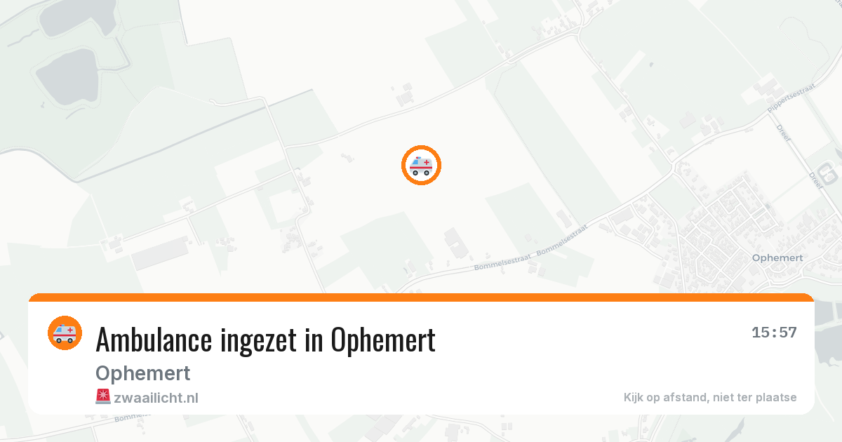 Ambulance ingezet in Ophemert — 10 aug 2026
