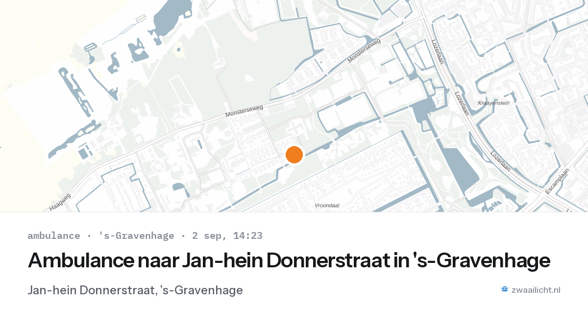 Ambulance naar Jan-hein Donnerstraat in 's-Gravenhage — 2 sep 2026