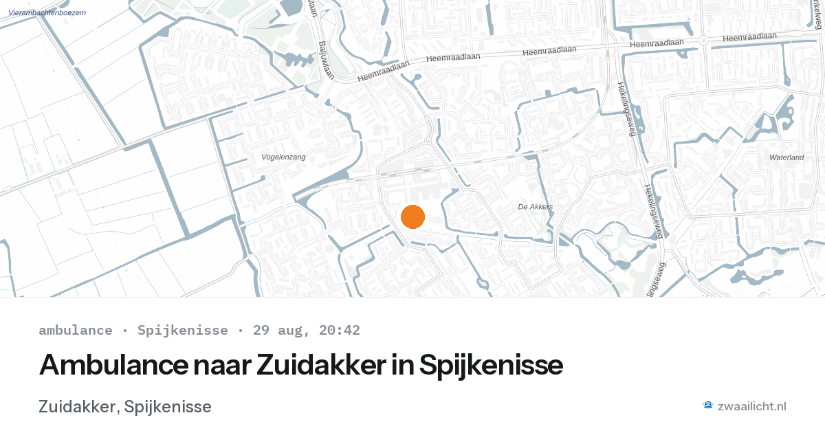 Ambulance naar Zuidakker in Spijkenisse — 29 aug 2026