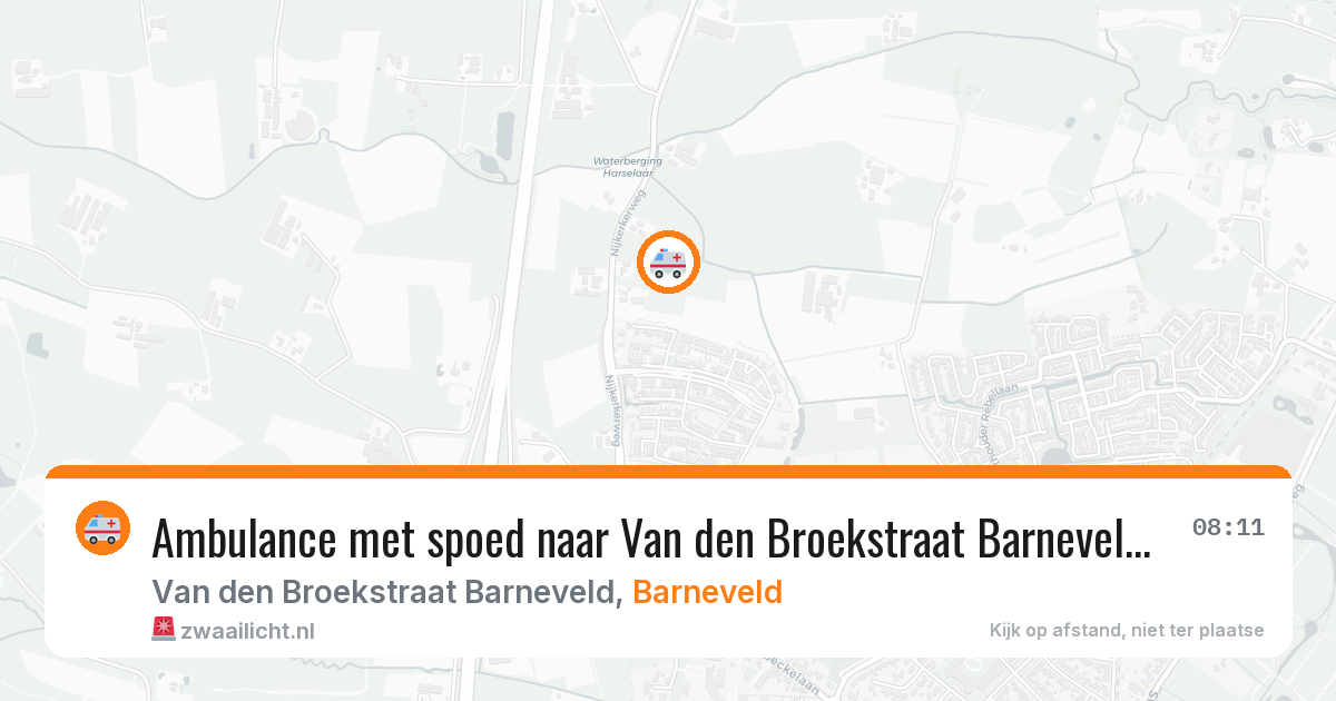 Ambulance met spoed naar Van den Broekstraat Barneveld in Barneveld — 21 mei 2026