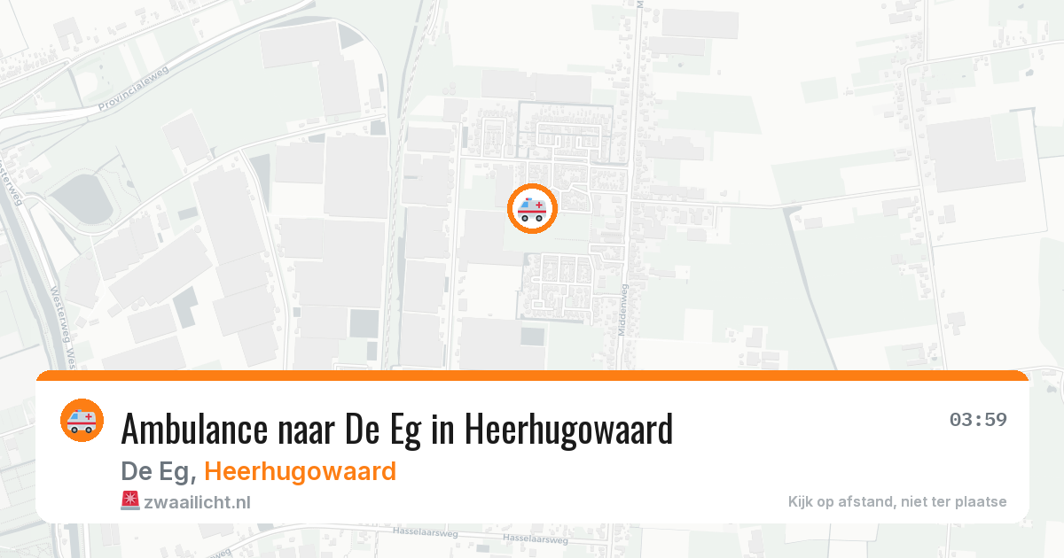 Ambulance naar De Eg in Heerhugowaard — 6 apr 2026