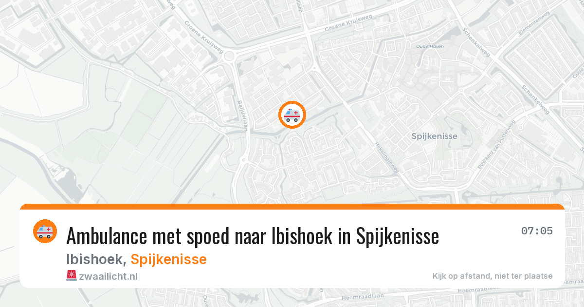 Ambulance met spoed naar Ibishoek in Spijkenisse — 9 apr 2026