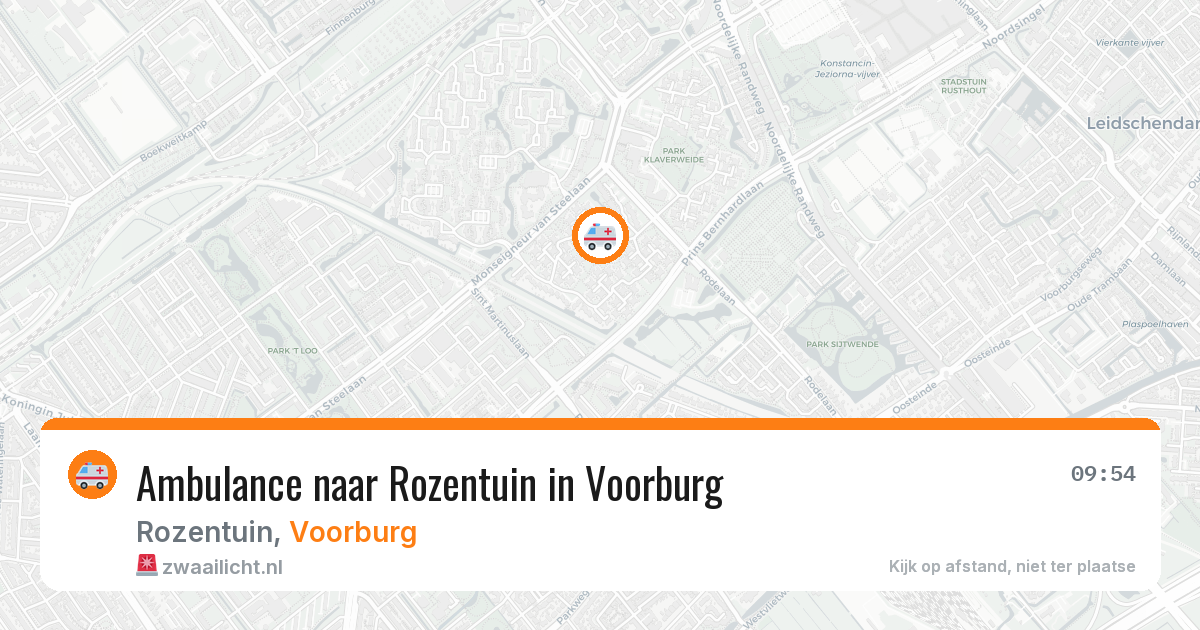 Ambulance naar Rozentuin in Voorburg — 24 jun 2026