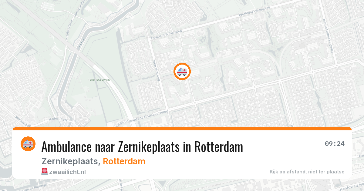 Ambulance naar Zernikeplaats in Rotterdam — 13 aug 2026