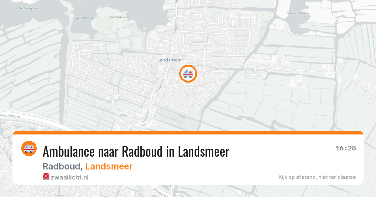 Ambulance naar Radboud in Landsmeer — 15 mei 2026