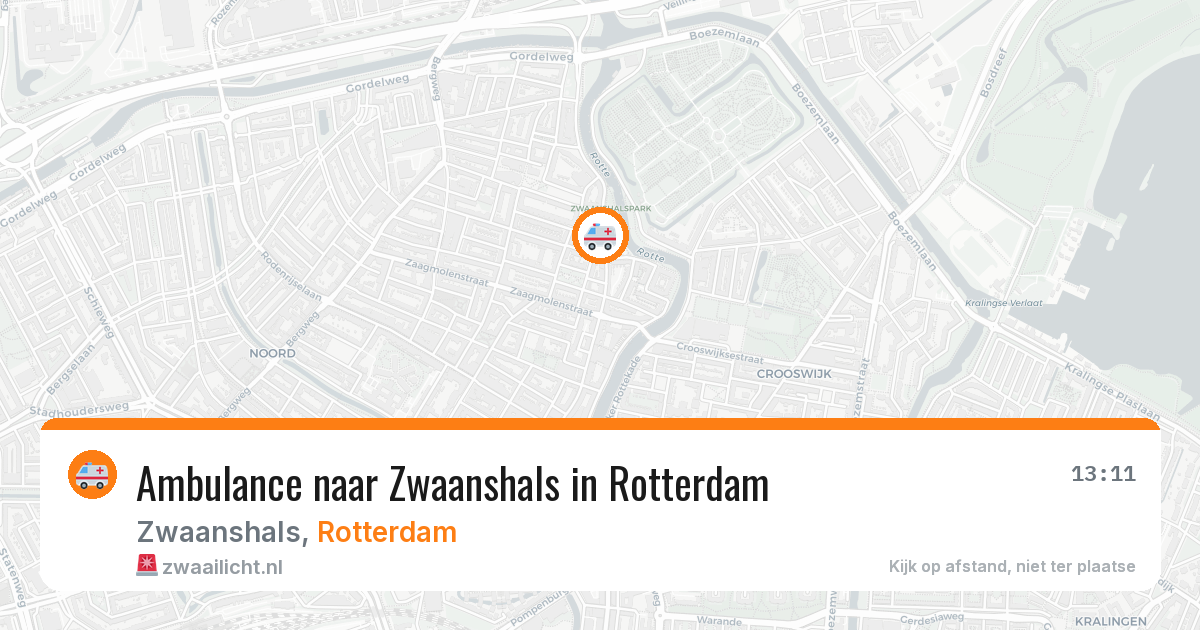 Ambulance naar Zwaanshals in Rotterdam — 26 jun 2026