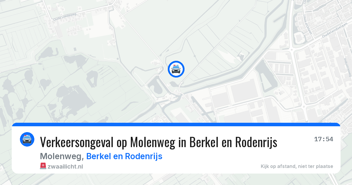Verkeersongeval op Molenweg in Berkel en Rodenrijs — 5 aug 2026
