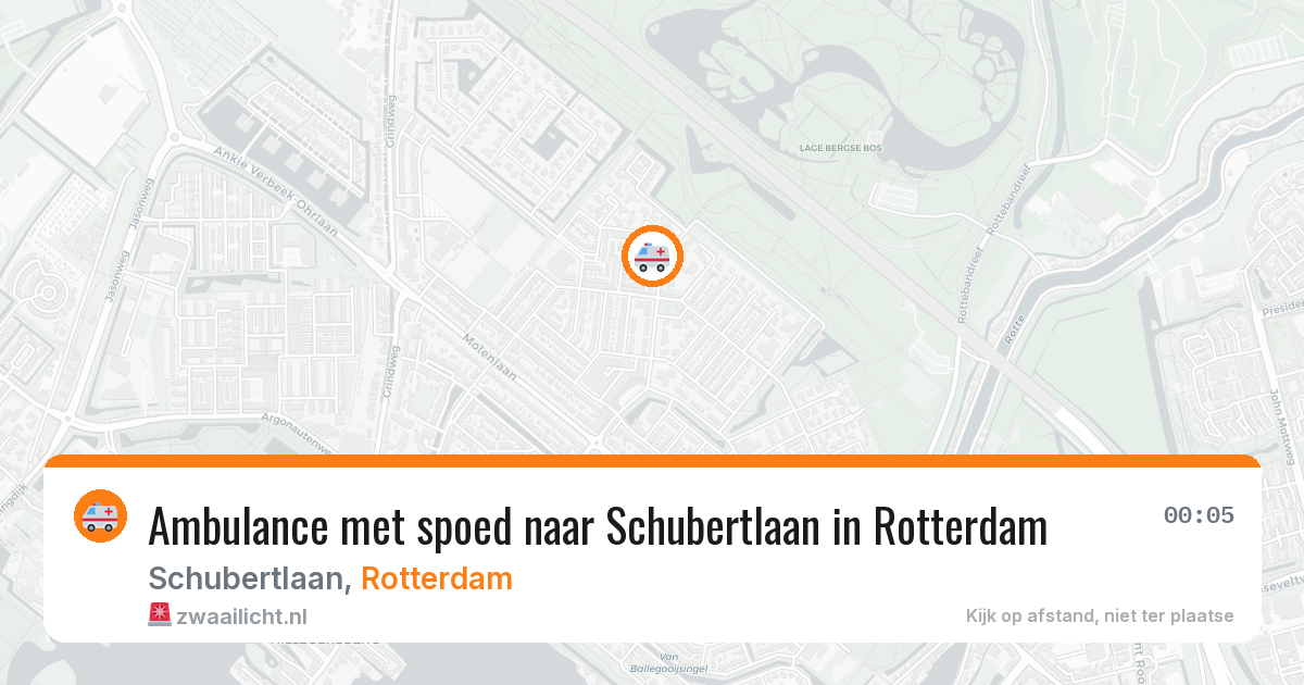 Ambulance met spoed naar Schubertlaan in Rotterdam — 2 aug 2026