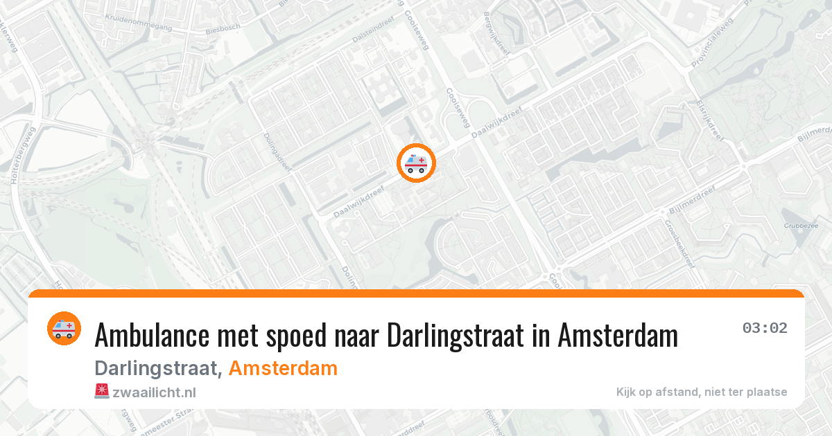 Ambulance met spoed naar Darlingstraat in Amsterdam — 27 apr 2026