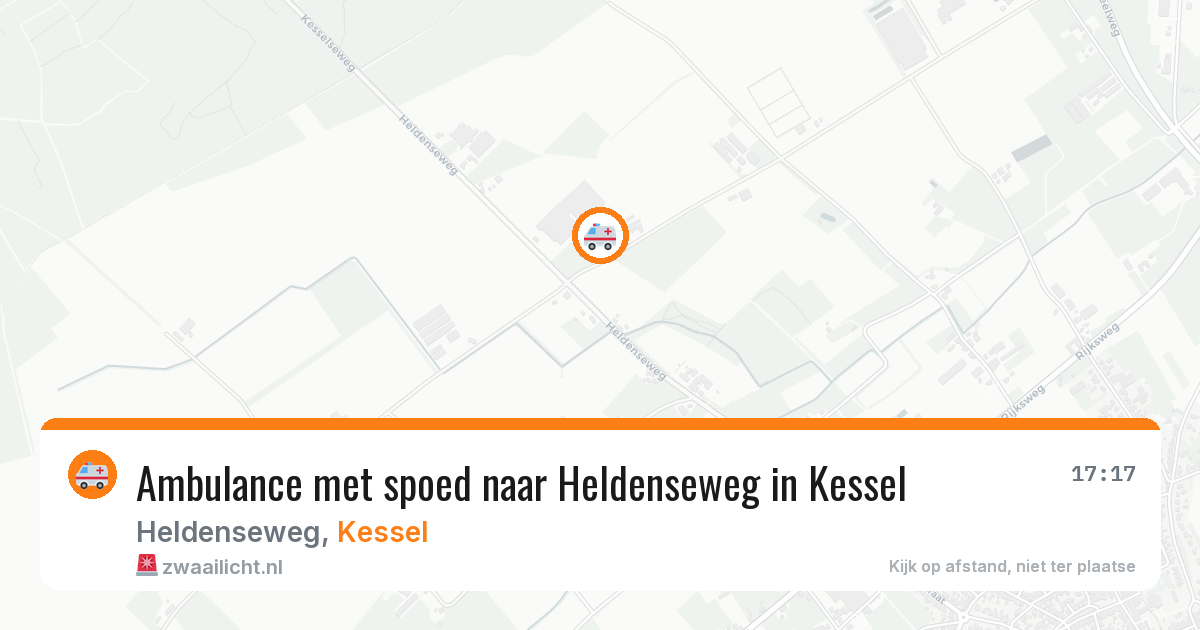 Ambulance met spoed naar Heldenseweg in Kessel — 13 jun 2026
