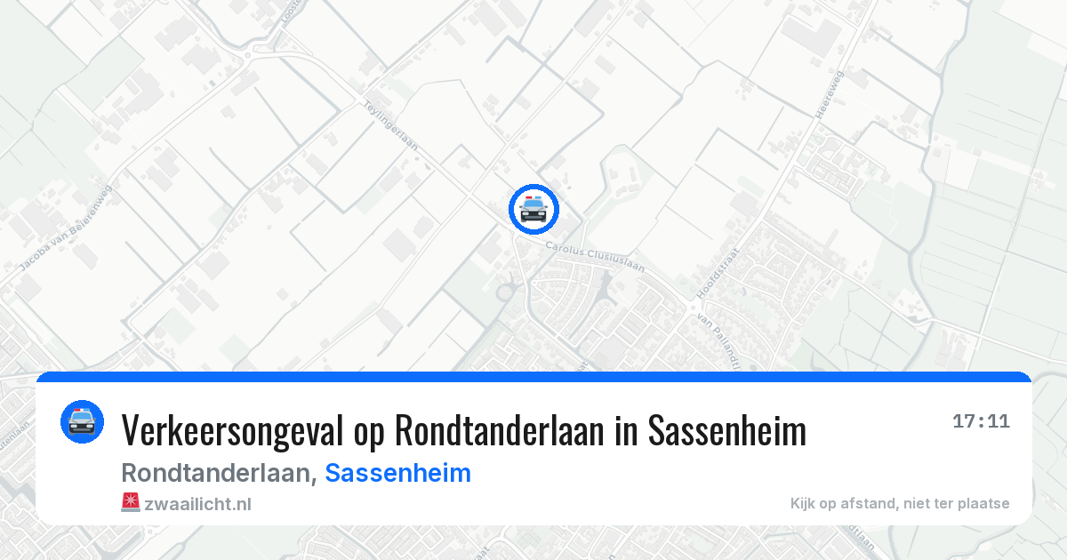 Verkeersongeval op Rondtanderlaan in Sassenheim — 9 mei 2026