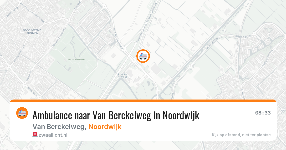 Ambulance naar Van Berckelweg in Noordwijk — 29 jan 2026