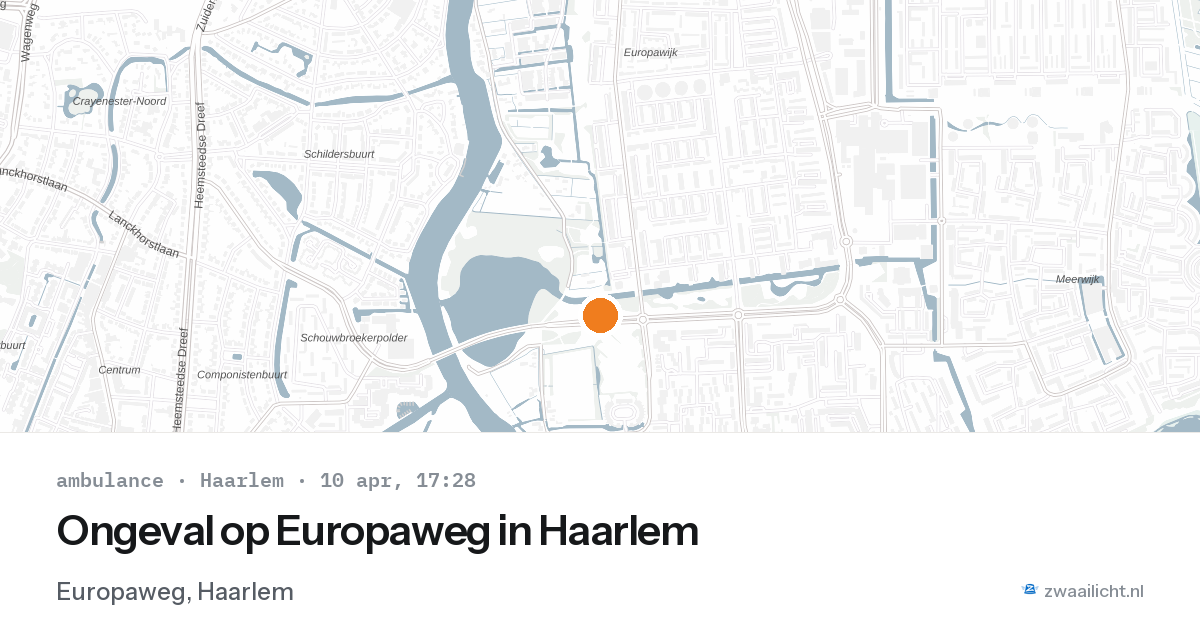 Ongeval op Europaweg in Haarlem — 10 apr 2026
