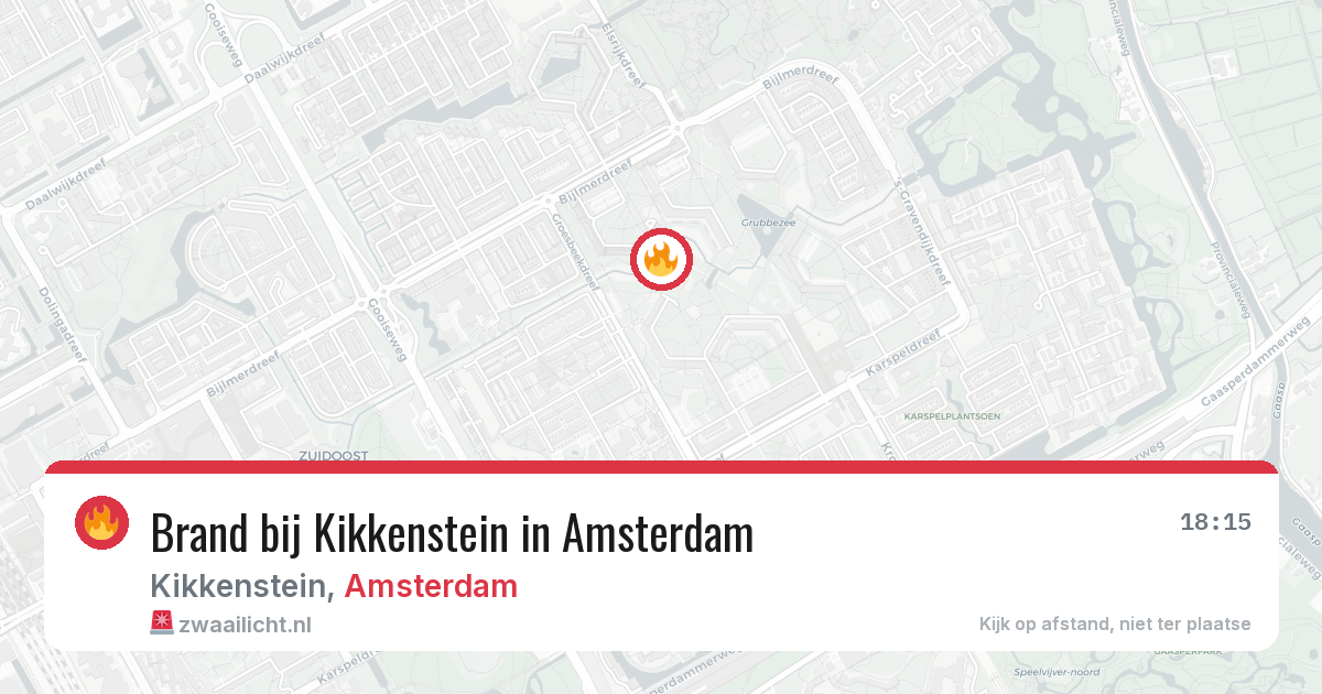 Brand bij Kikkenstein in Amsterdam — 11 mei 2026