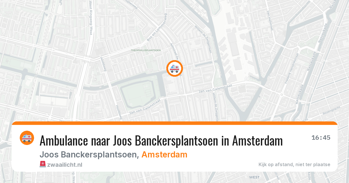 Ambulance naar Joos Banckersplantsoen in Amsterdam — 31 mrt 2026