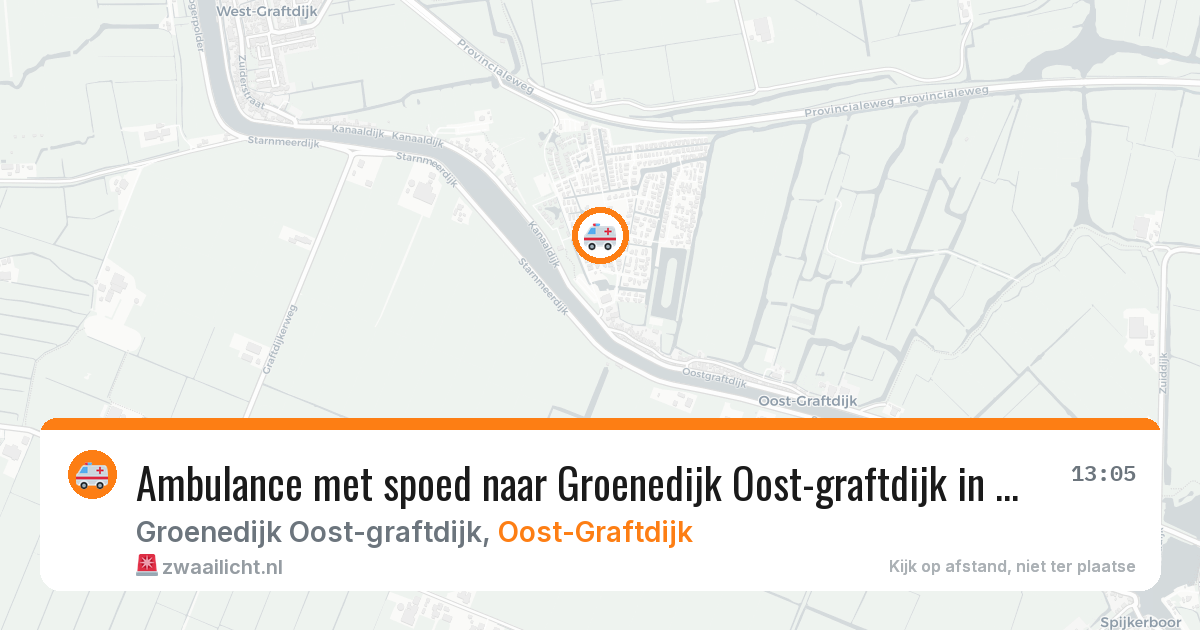 Ambulance met spoed naar Groenedijk Oost-graftdijk in Oost-Graftdijk — 7 mrt 2026