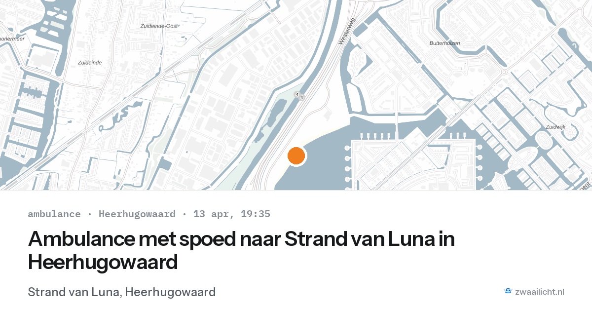 Ambulance met spoed naar Strand van Luna in Heerhugowaard — 13 apr 2026