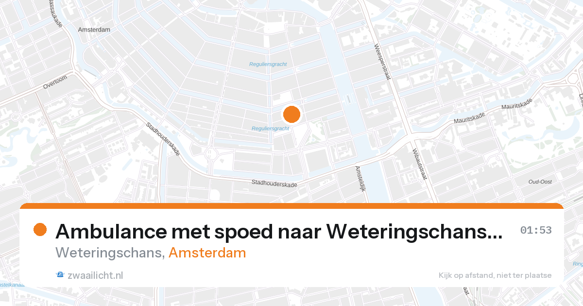 Ambulance met spoed naar Weteringschans in Amsterdam — 1 feb 2026