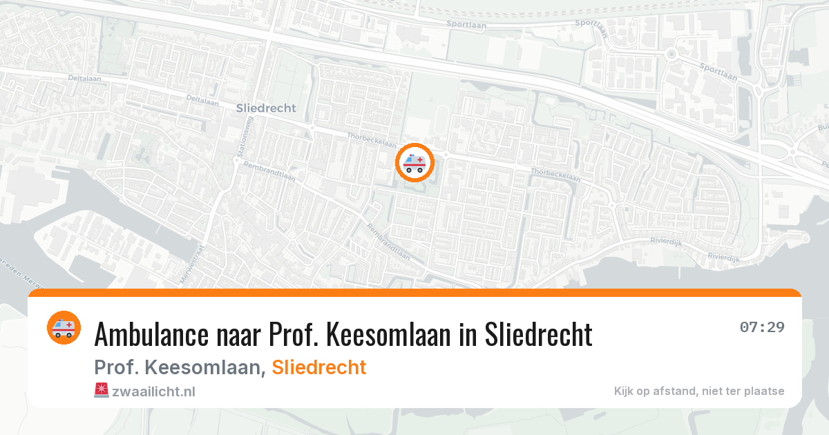 Ambulance naar Prof. Keesomlaan in Sliedrecht — 31 mei 2026
