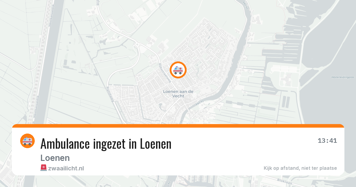 Ambulance ingezet in Loenen — 4 aug 2026