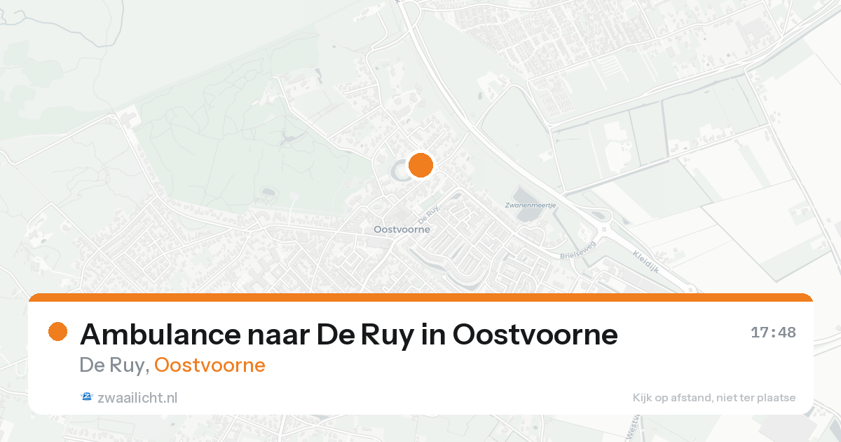 Ambulance naar De Ruy in Oostvoorne — 20 aug 2026