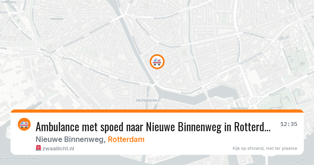 Ambulance met spoed naar Nieuwe Binnenweg in Rotterdam — 16 mrt 2026