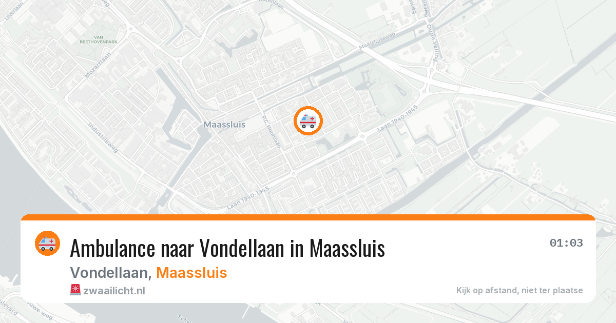 Ambulance naar Vondellaan in Maassluis — 21 jun 2026