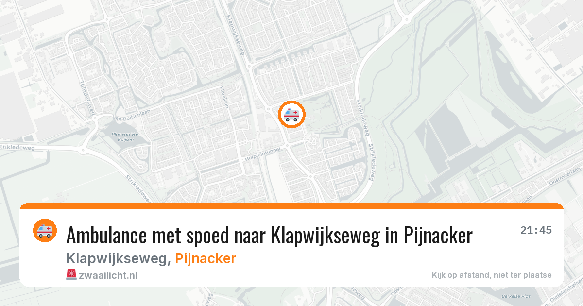Ambulance met spoed naar Klapwijkseweg in Pijnacker — 7 jul 2026
