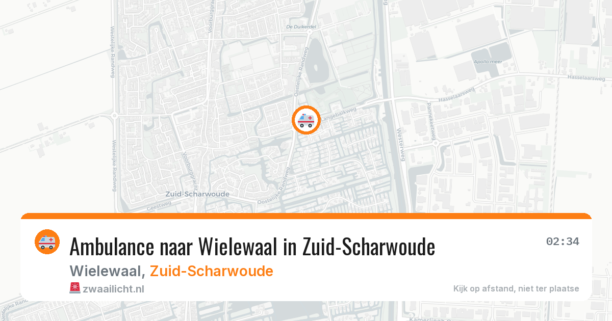 Ambulance naar Wielewaal in Zuid-Scharwoude — 30 mei 2026